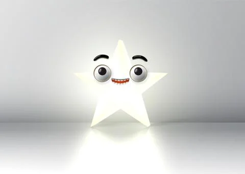 High detailed smiley star, vector illustration Stock Illustration