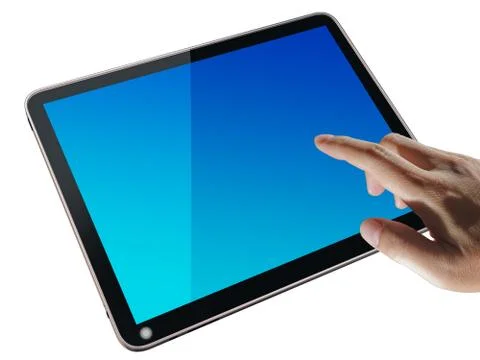 High-detailed tablet pc on white background, 3d render Stock Illustration