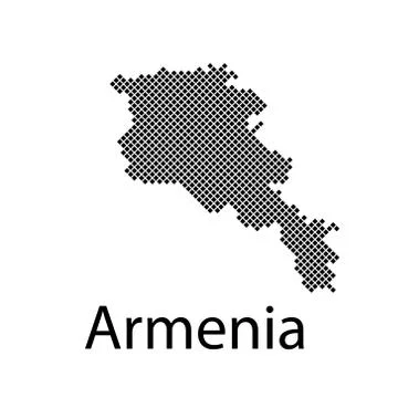 High detailed vector map - Armenia Stock Illustration