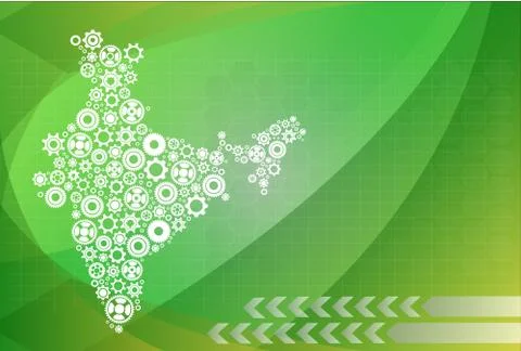 High detailed vector map - India Stock Illustration