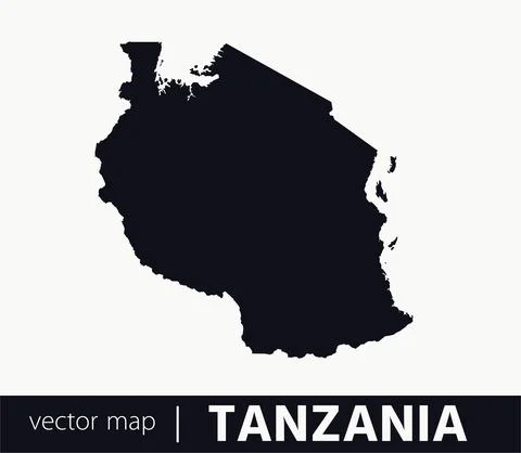 High Detailed Vector Map - Tanzania Stock Illustration