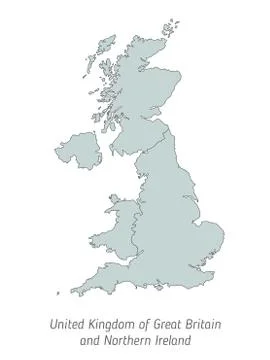 High detailed vector map - United Kingdom of Great Britain and Northern Irela Stock-Illustration