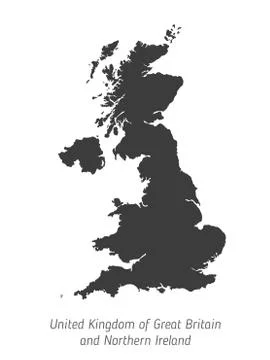 High detailed vector map - United Kingdom of Great Britain and Northern Irela Stock-Illustration