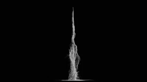 High detailed Water Blast Explosion in slow motion with alpha Stock Footage 68848482