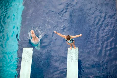 High divers Stock Photos