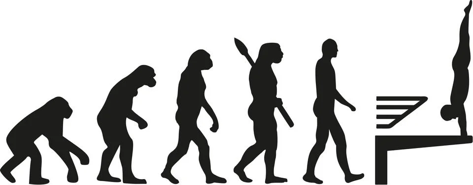 High diving evolution Stock-Illustration
