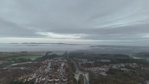 High Drone Video Over Freezing North Glenrothes, Scotland Stock Footage 325994268