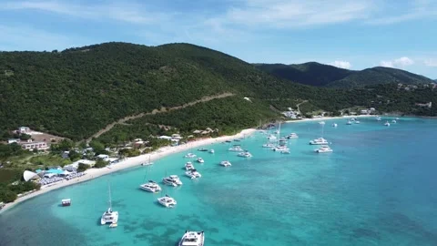 High Drone video White Bay Stock Footage 260087362