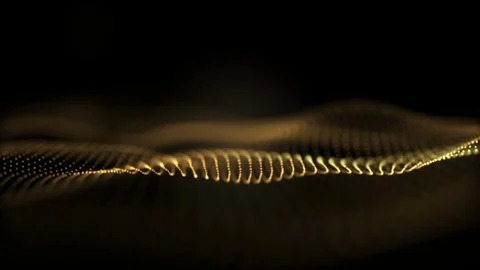 High dynamic abstract desert dunes of golden sand at night. Bokeh balls on Stock Footage 118399274