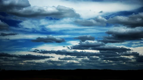 High Dynamic Range Clouds Time Lapse Awesome Stock Footage 54956446