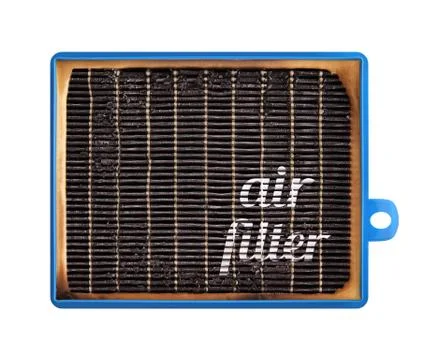 High efficiency air filter for HVAC system. new and used filter Stock Photos