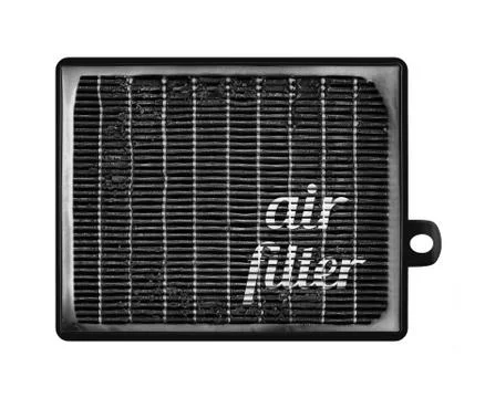 High efficiency air filter for HVAC system. new and used filter Stock Photos