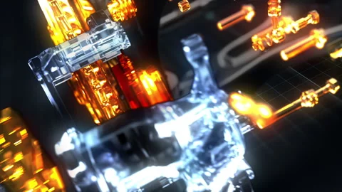 High-Efficiency Automotive Powertrain System Featuring Innovative Cooling Tec Stock Footage 327912249