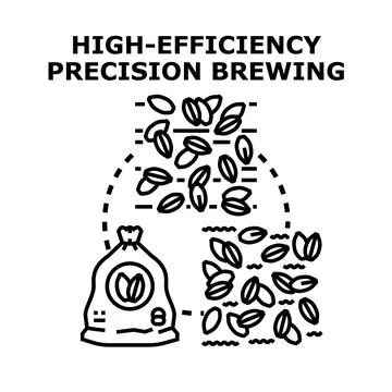 High efficiency precision brewing process of craft beverage Stock Illustration