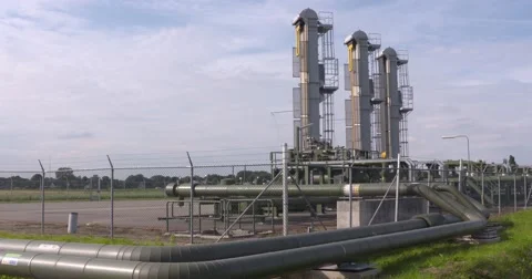 High-efficiency pumps in the redeveloped Schoonebeek oil field Stock Footage 65304503