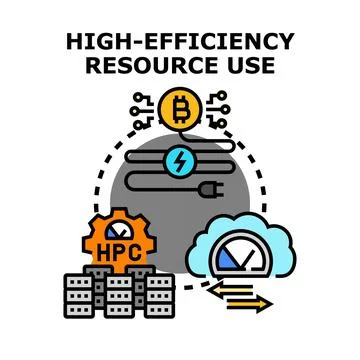 High efficiency resource use concept illustrating optimization 스톡 일러스트