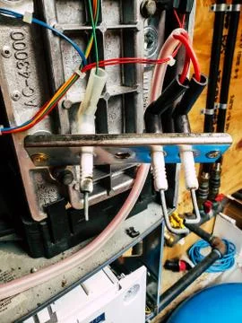 High efficiency wall mounted Bosch boiler Stock Photos