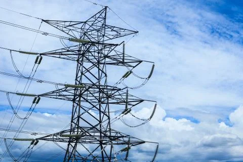 High Electric Pole Stock Photos