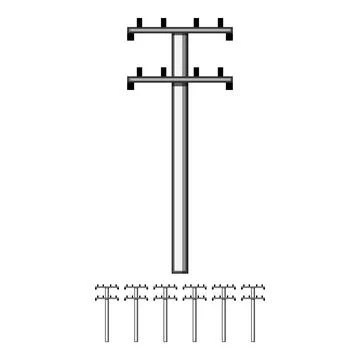 High electric pylon cartoon vector graphic Stock Illustration