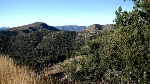 High-elevation view from the scenic drive at Gila National Forest in New Mexico Stock Footage 196893056