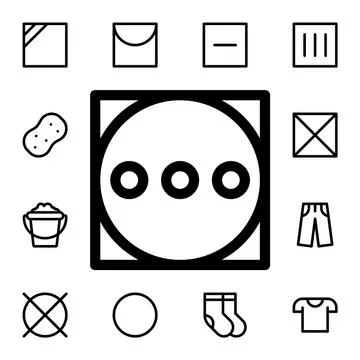 High, ellipse flat vector icon in laundry pack Stock Illustration