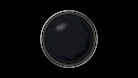 A high-end 4K vector animation of a professional camera lens. Features silv.. Видео 346202395