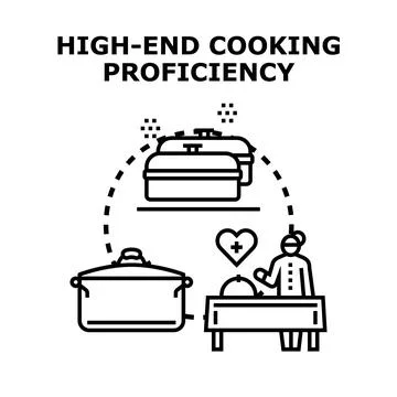 High end cooking proficiency vector illustration Stock Illustration