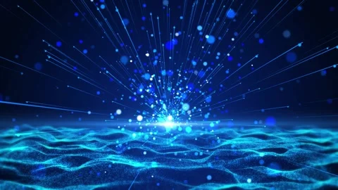 High-end elegant blue award ceremony stage background material Stock Footage 333609421
