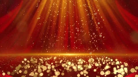 High-end elegant red and gold award ceremony stage background material Stock Footage 334029483