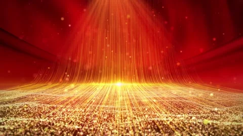 High-end elegant red and gold award ceremony stage background material Stock Footage 334029493