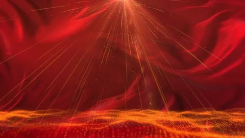 High-end elegant red and gold award ceremony stage background material Video stock 334029499