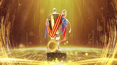 High-end elegant red and gold award ceremony stage background material Video stock 334029520