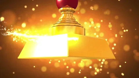 High-end elegant red and gold award ceremony stage background material Stock Footage 334029521