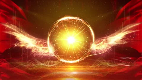 High-end elegant red and gold award ceremony stage background material Stock Footage 334029522