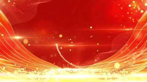 High-end elegant red and gold award ceremony stage background material Stock Footage 334029541