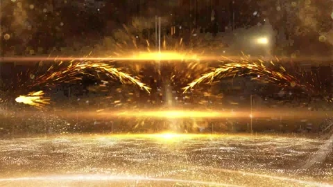 High-end elegant red and gold award ceremony stage background material 库存影片 334029577