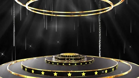 High-end elegant red and gold award ceremony stage background material Stock-Footage 334029610
