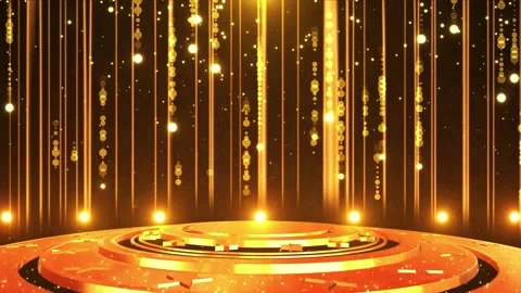 High-end elegant red and gold award ceremony stage background material Stock Footage 334029679
