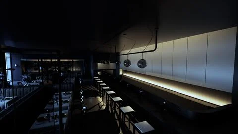 High-end restaurant that appears to be deserted Stock Illustration