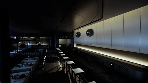 High-end restaurant that appears to be deserted Stock Illustration