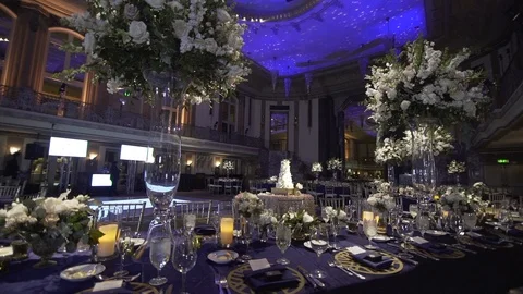 High End Wedding Reception Slider Stock Footage 122533185
