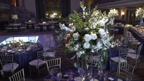 High End Wedding Reception Steadicam Super Slow Motion Stock Footage 122533204