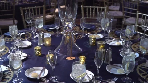 High End Wedding Reception Steadicam Super Slow Motion Stock Footage 122533205