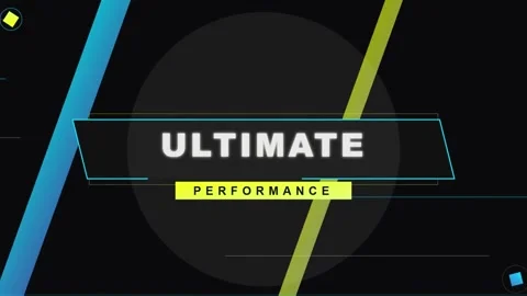 High energy broadcast background displaying ultimate performance text with g Stockbeeldmateriaal 333823220