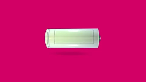 High energy charge. An energy source. Battery. Red background. Stock Footage 259727847