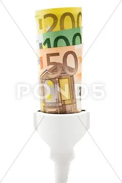 High Energy Costs Isolated on a White Background Stock Photos