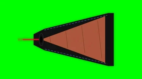 High-Energy Laser Vortex Cone Absorber Engineering Line Art Motion Graphic Stock Footage 346984520