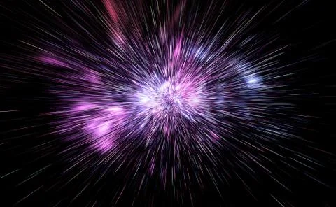 High-energy particles explosion. Illustrazione stock