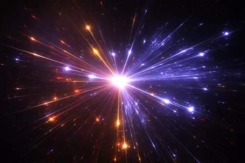 High-energy particles explosion. Stock Illustration