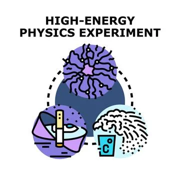 High energy physics experiment research concept Stock Illustration